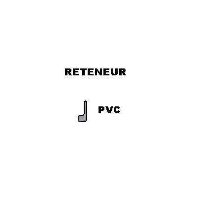 Reteneur joint extérieur polyvinyle noir