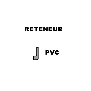 Reteneur joint extérieur polyvinyle noir