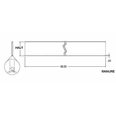 Panneau central 15 1 / 2" tg