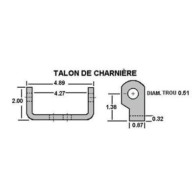 Talon de charnière HY