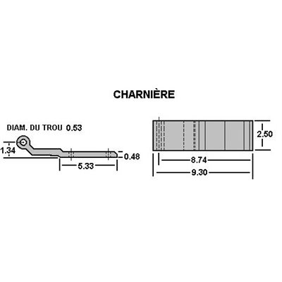 Charnière Manac non-percée