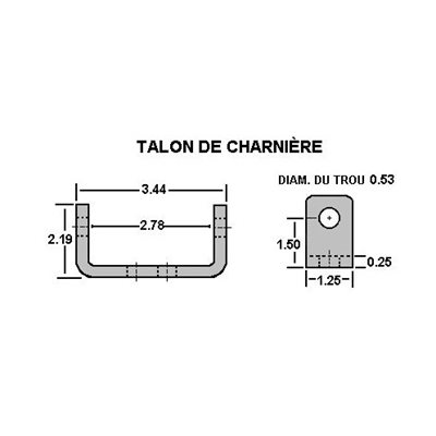 Talon de charnière Manac