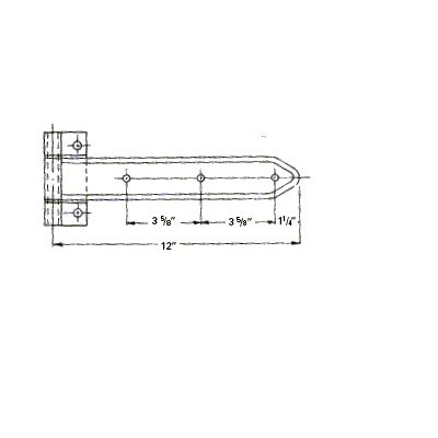 Stamped steel over the seal hinge,12"