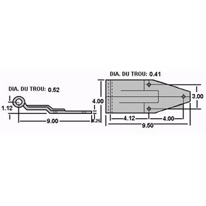 KY steel rear door hinge