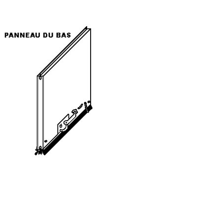 Panneau du bas porte Transglobal 15 1 / 2" composite 1 / 4"