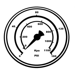 Manomètre 2",prise arrière