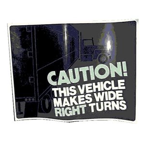 Wide turn decal