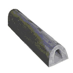 Extruded rubber rubber bumper