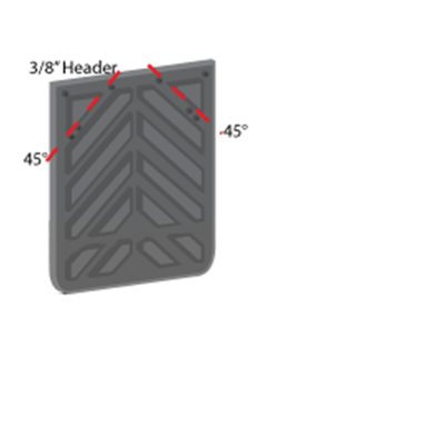 Black rubber mudflap 24x24